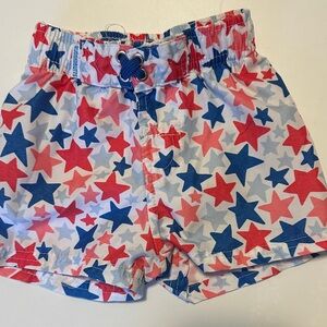 Star-Patterned Kids Swim Trunks